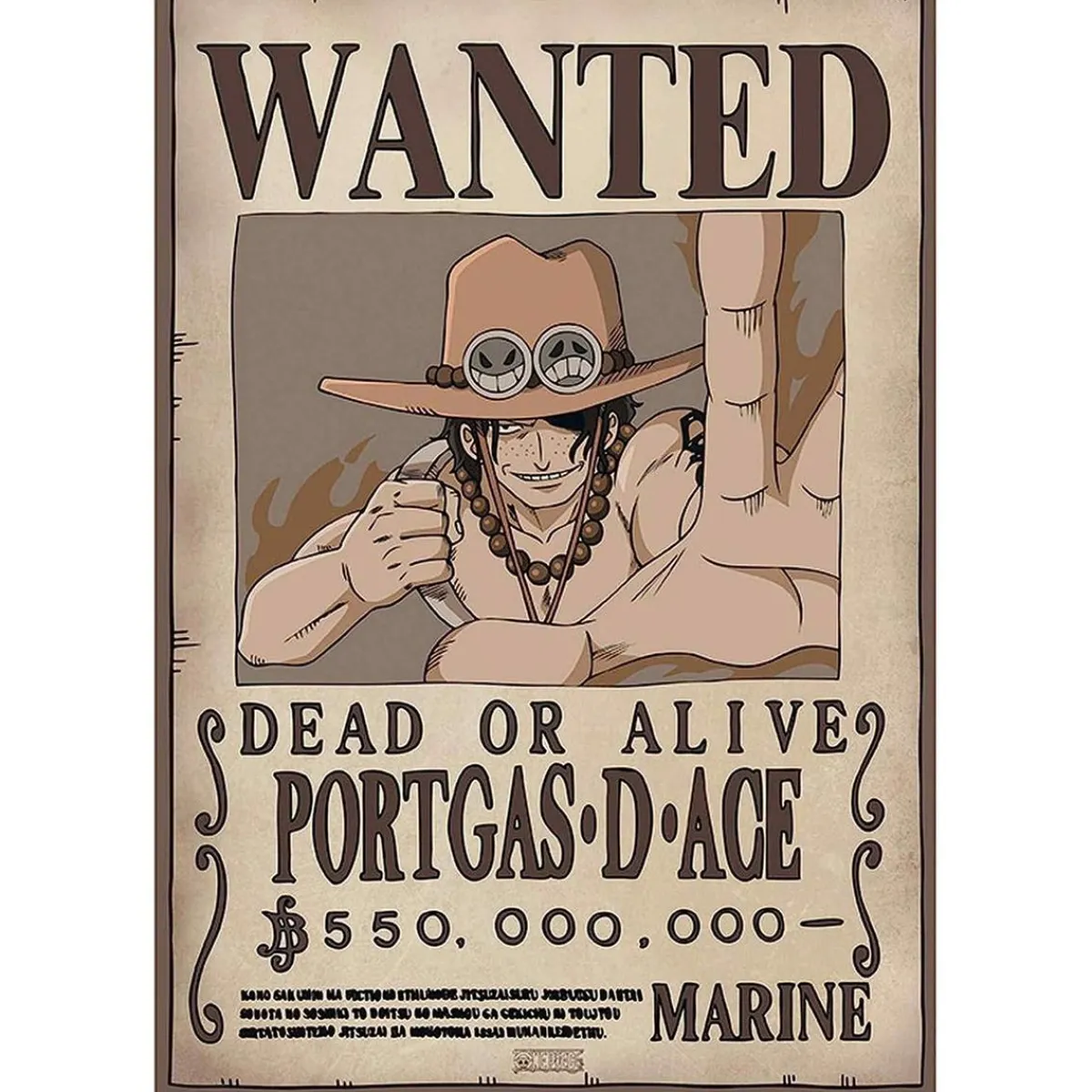 Discount ABYSTYLE - Póster Wanted Ace One Piece 61x91.5cm ㅤ Friki Zone|Merchandising