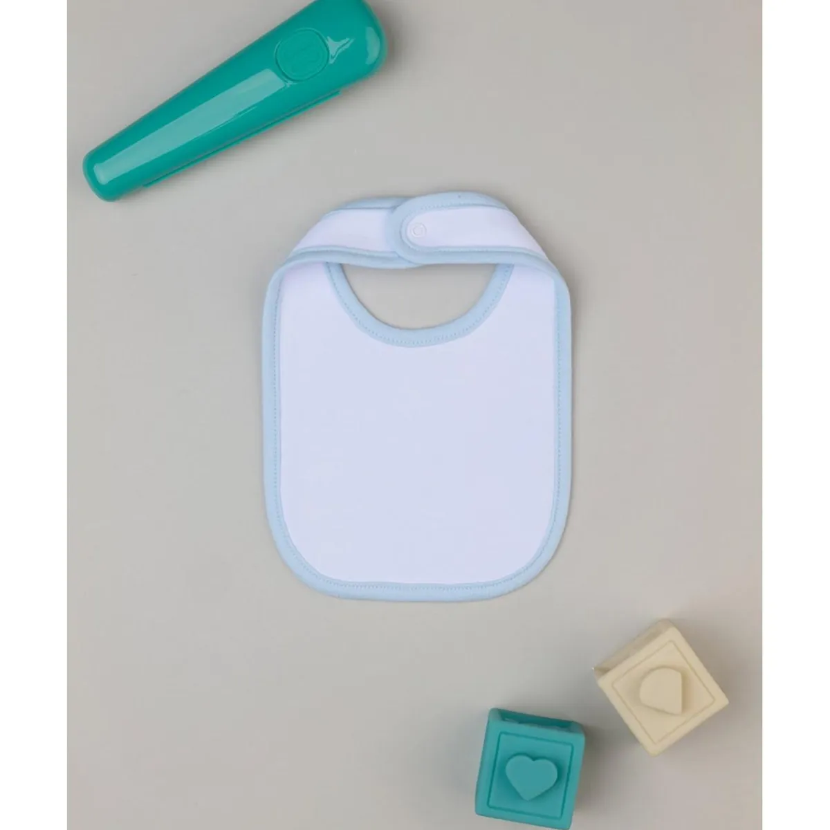 Babero niño blanco/azul*Prenatal