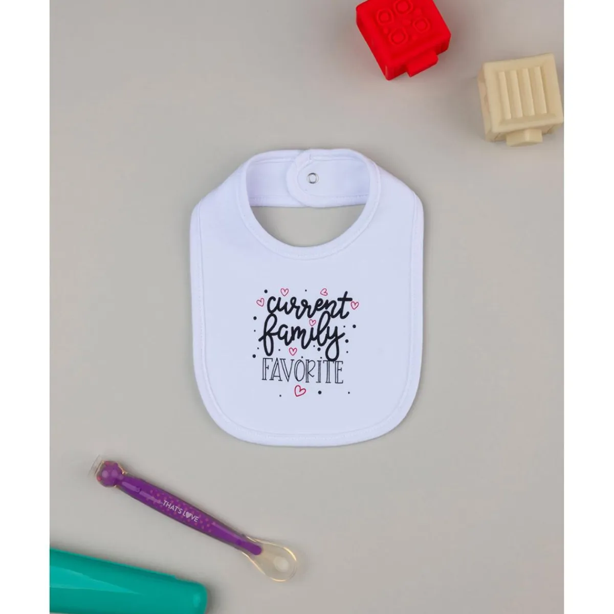 Babero Unisex Blanco "Family"*Prenatal Sale