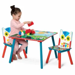 New Baby Smile - Mesa con dos sillas de madera Buho Estilo De Vida