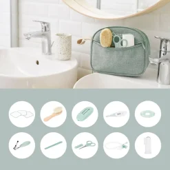 Sale - Neceser Bebé Matcha con 10 accesorios Cosméticos Bebé·Accesorios Y Set
