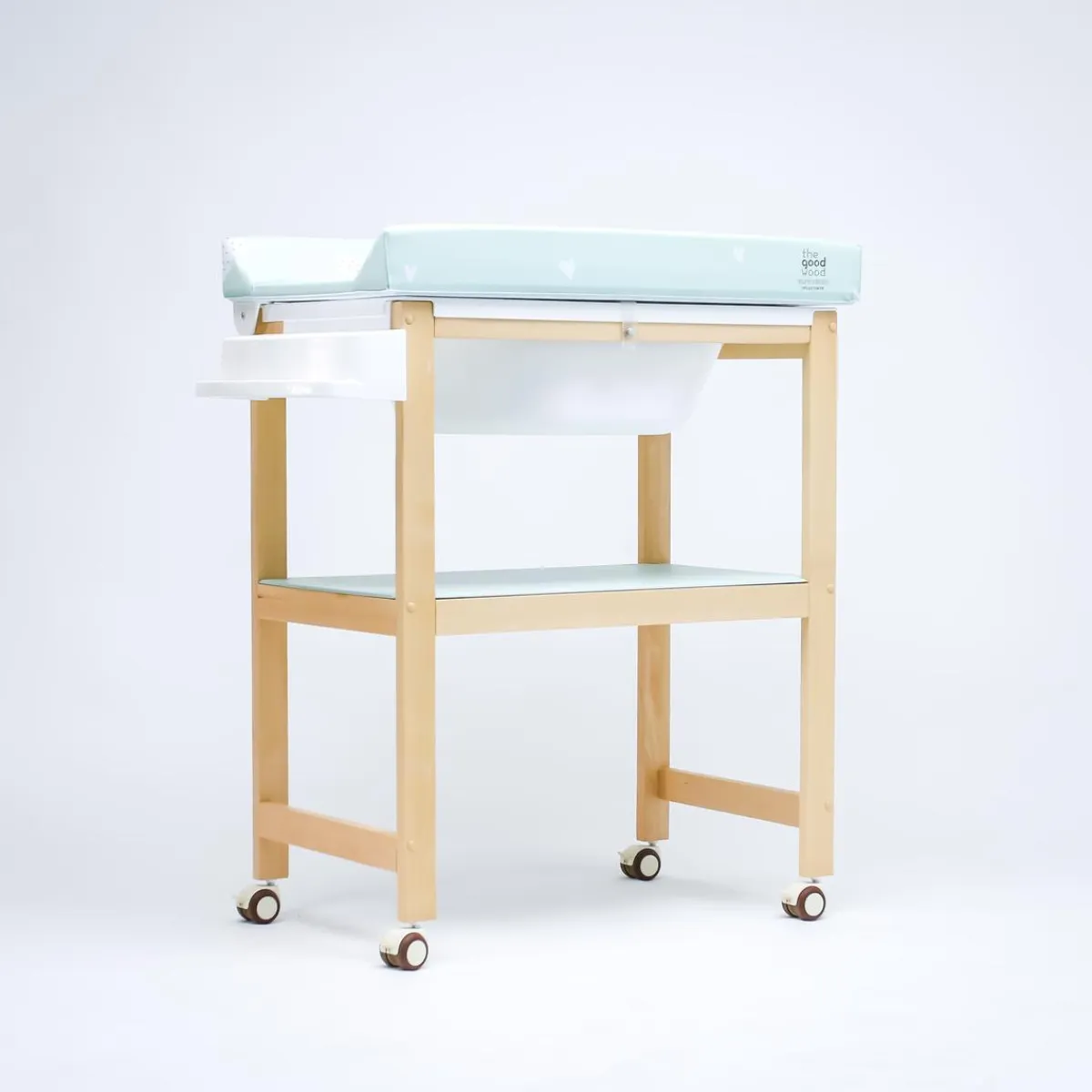Best Bañera de Madera Natural Sobrebidé Safari Mint Baño Y Accesorios·Bañeras Cambiador