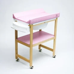 Bañera de Madera Natural Sobrebidé Topos Rosa*PLASTIMYR Online