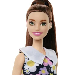 New Barbie - Muñeca Barbie Fashionista con vestido de margaritas y audífono ㅤ Muñecas