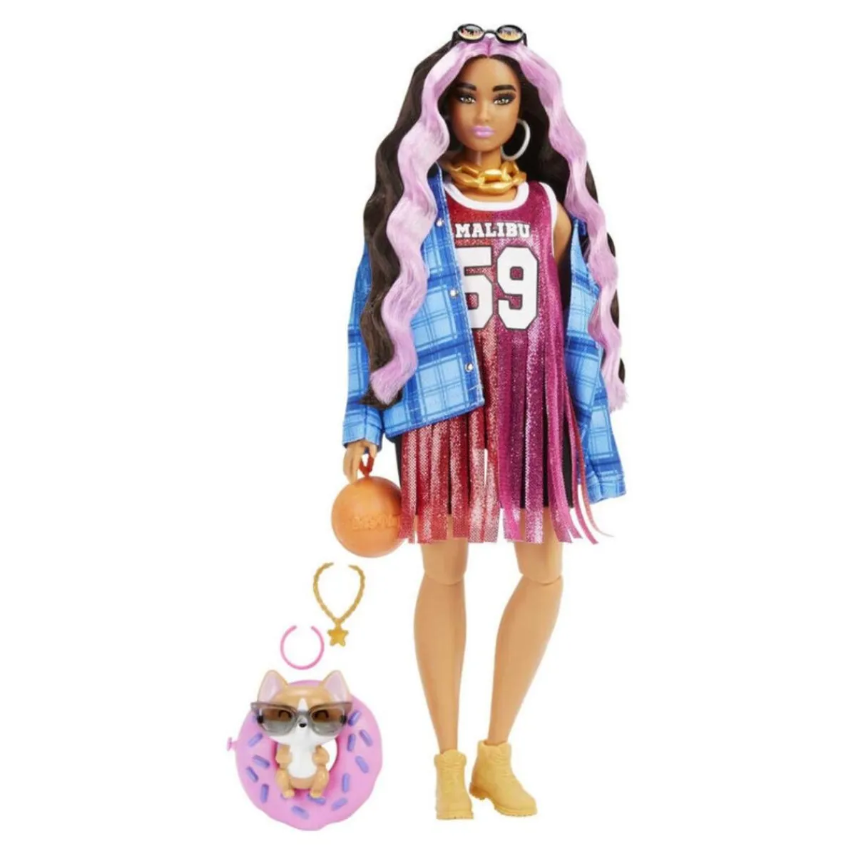 Hot Barbie - Muñeca Extra - Camiseta de Baloncesto Muñecas