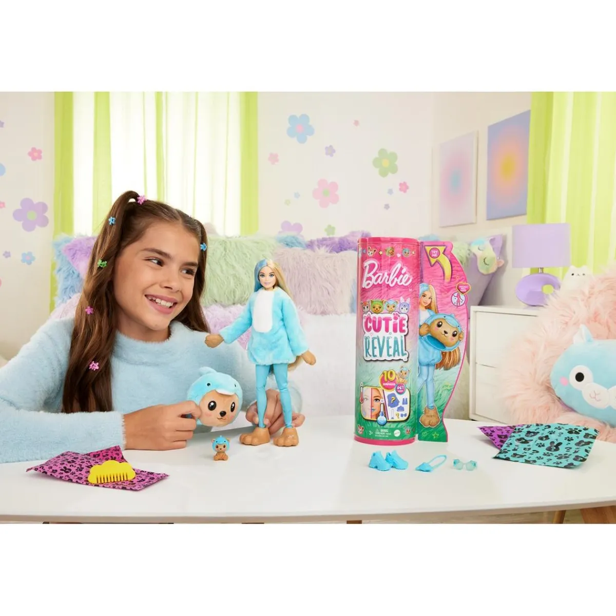 Barbie - Muñeca Sorpresa con Disfraz de Delfín y Accesorios (Varios modelos) ㅤ*MATTEL New