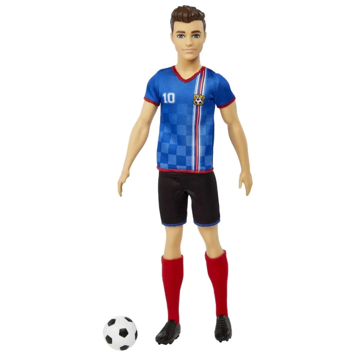 Sale Barbie - Muñeco Ken Futbolista Camiseta Azul Muñecas