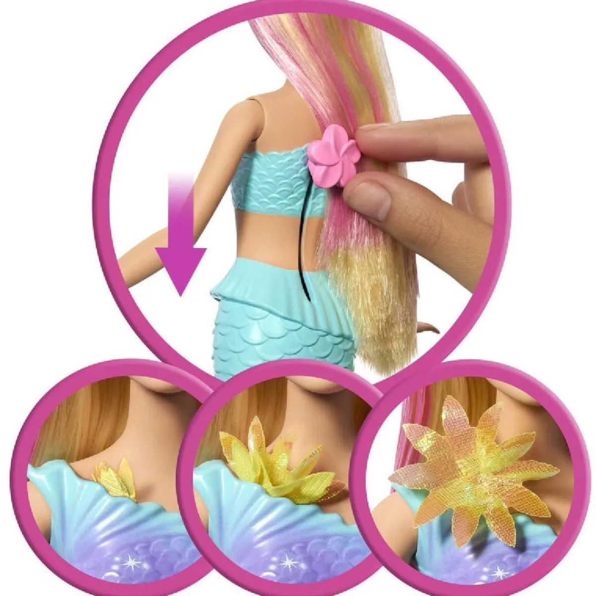 - Sirena Flores Mágicas - Rubia*BARBIE Clearance