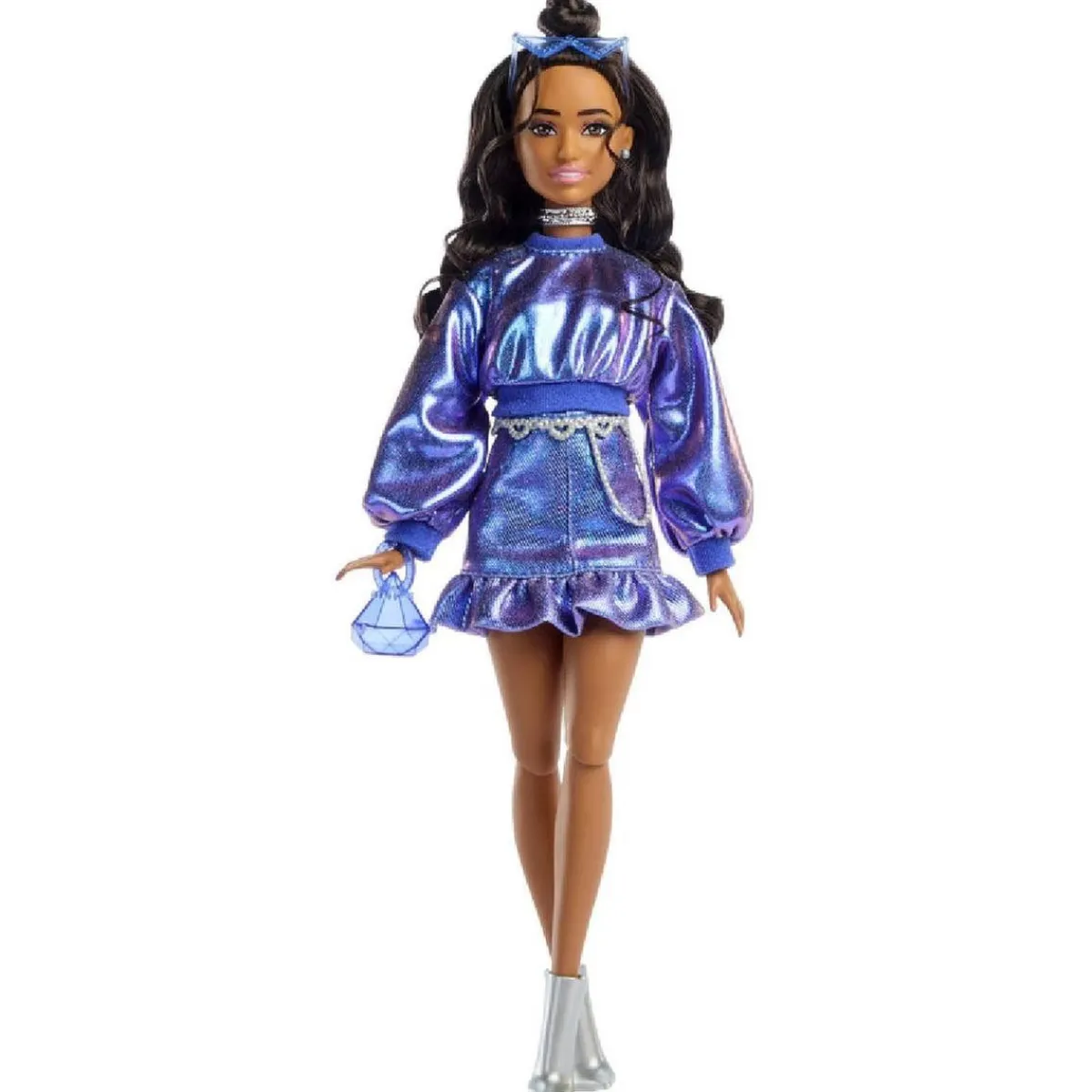 Barbie Deluxe Style - Conjunto Azul Metalizado Muñecas