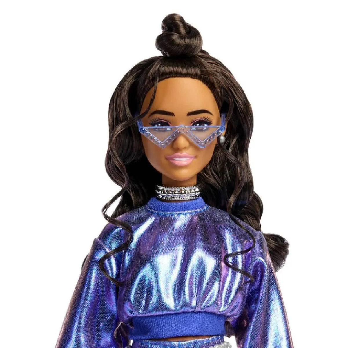 Barbie Deluxe Style - Conjunto Azul Metalizado Muñecas