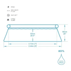 Bestway - Piscina Sin Depuradora 244 x 66 cm Bestway|Piscinas Tubulares
