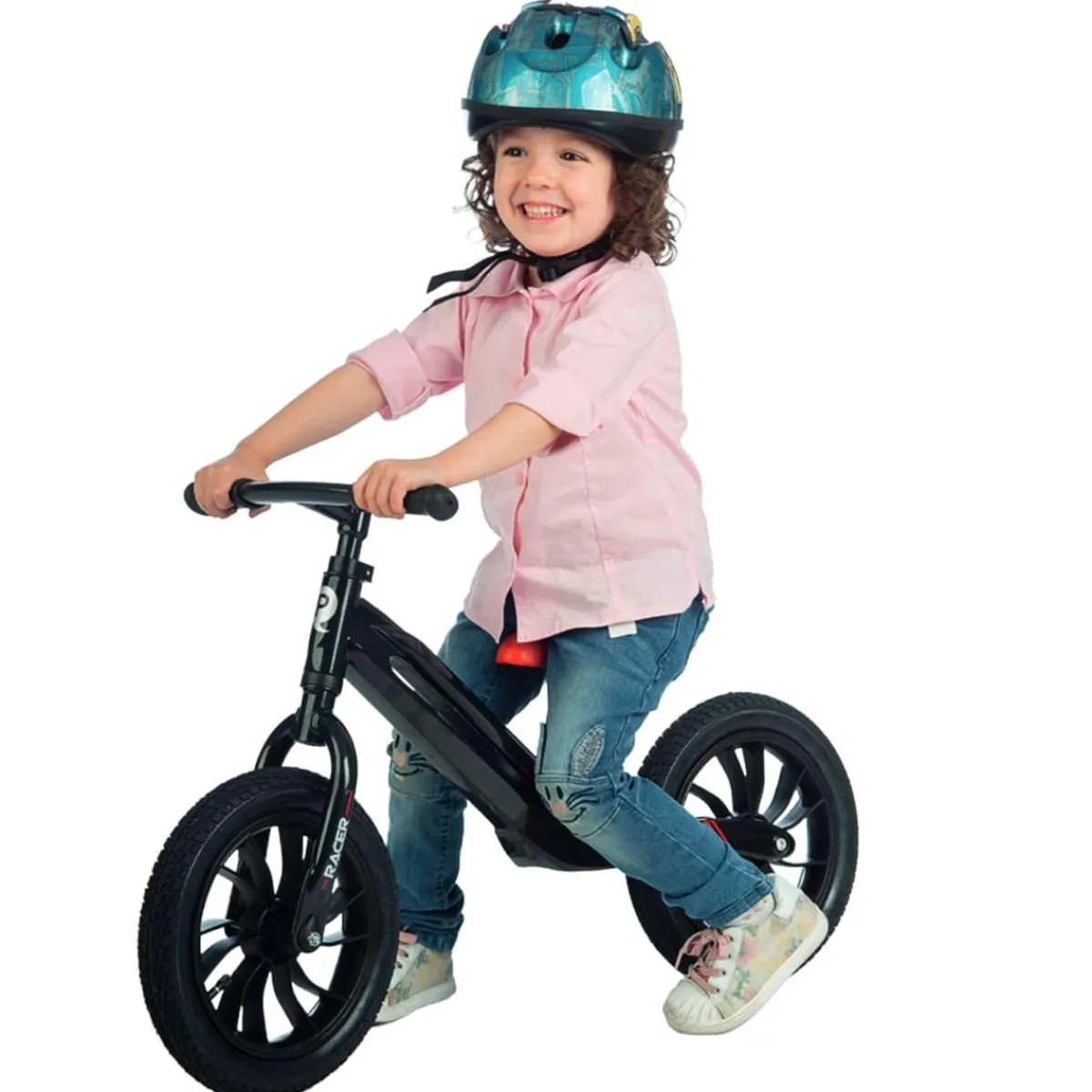 New Bicicleta sin pedales Qplay Racer Negra Motos Y Triciclos