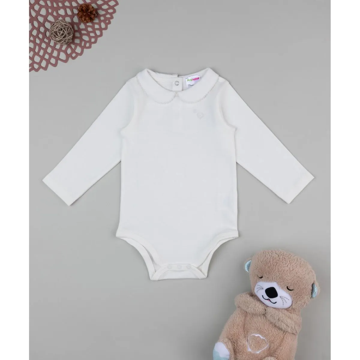 Discount Body de niña blanco de manga larga Niña·Bebé Niña 3-36 Meses|Bebé Niña 3-36 Meses·Bodies