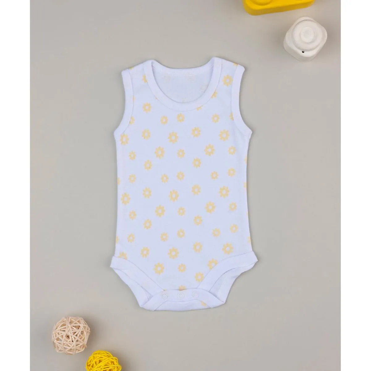 Outlet Body niña blanco margaritas amarillas Recién Nacido·Ropa Y Accesorios|Ropa Y Accesorios·Bodies
