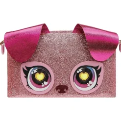 Hot Bolso de mano juguete cachorro con ojos arcoíris iluminados ㅤ Muñecas