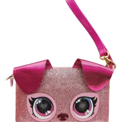 Hot Bolso de mano juguete cachorro con ojos arcoíris iluminados ㅤ Muñecas