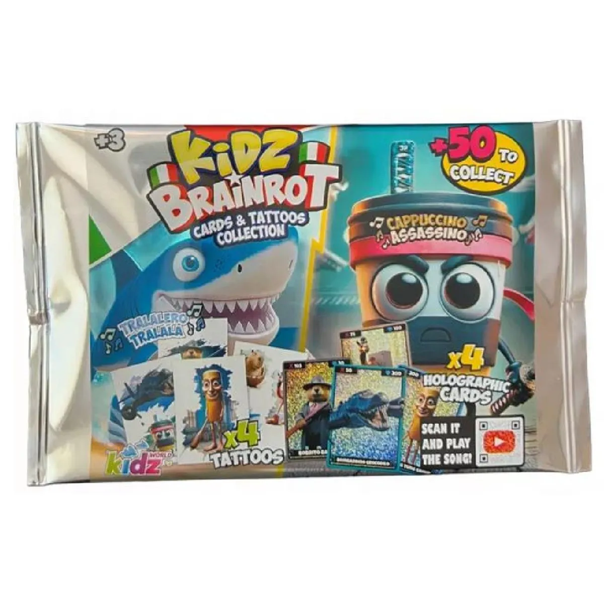 New Brainrot - Sobre Cartas Holográficas + Tattoos Juegos Y Puzzles|Friki Zone