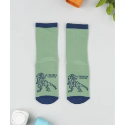 Calcetines antideslizantes niño verde T-Rex*Prenatal New