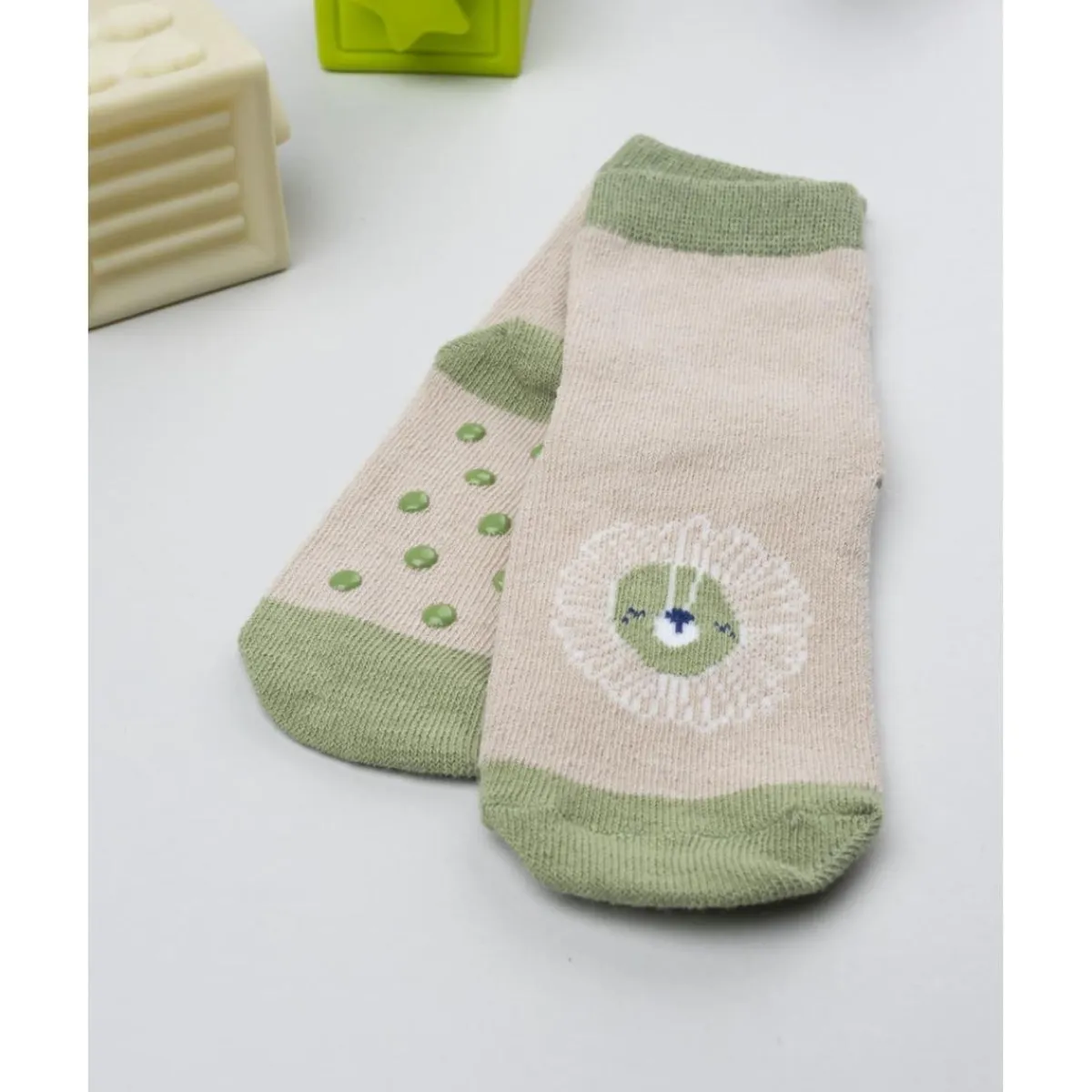 New Calcetines antideslizantes niño beige león Calzado Y Accesorios·Accesorios Y Complementos