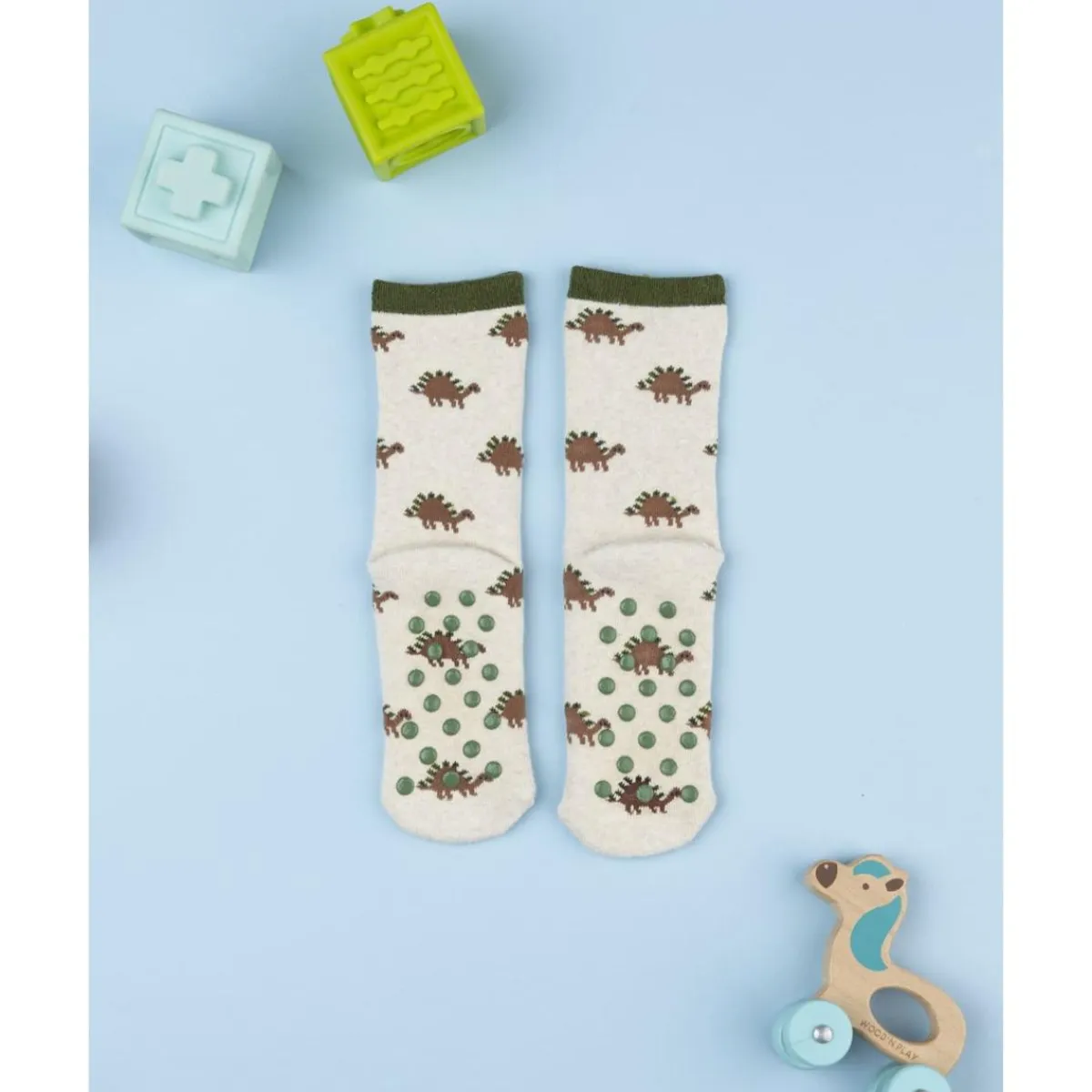Sale Calcetines antideslizantes beige de niño con dinosaurios Calzado Y Accesorios·Accesorios Y Complementos