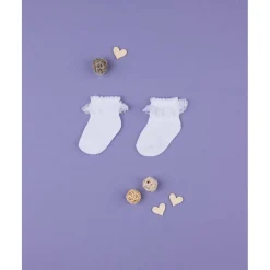 Calcetines cortos de algodón blanco*Prenatal