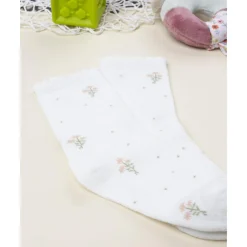 New Calcetines niña blancos con flores bordadas Calzado Y Accesorios·Accesorios Y Complementos