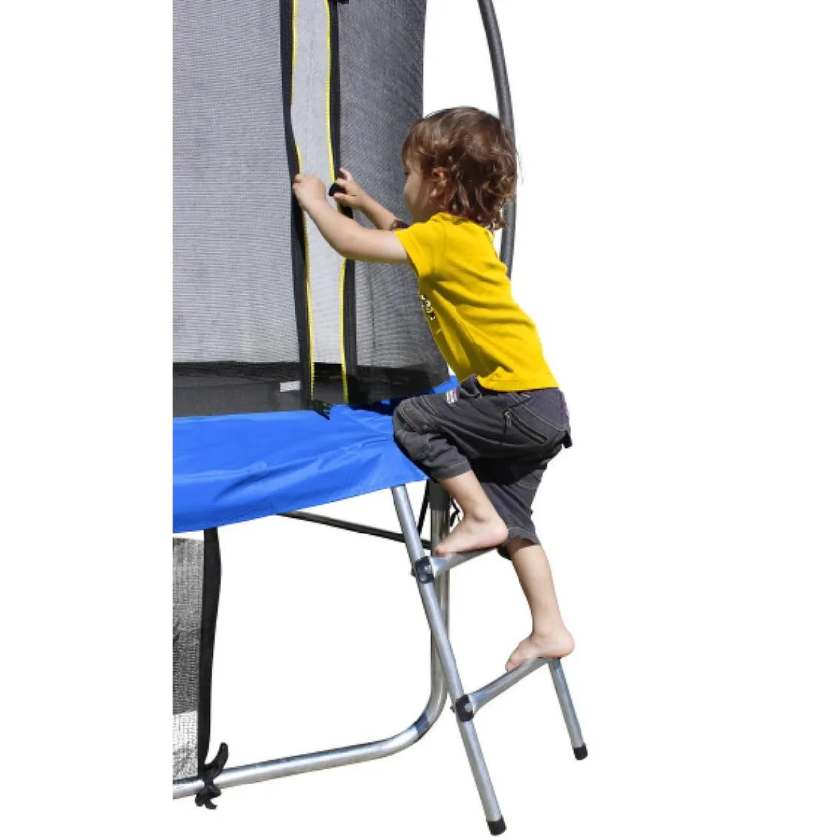 Hot Cama elástica exterior de 366 cm con red, escalera y refuerzo de protección Camas Elásticas