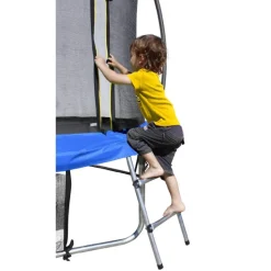Best Cama elástica exterior de 305 cm con red, escalera y refuerzo de protección Camas Elásticas