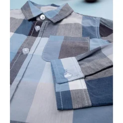 Hot Camisa a cuadros azul para niño Bebé Niño 3-36 Meses·Camisas Y Camisetas|Niño·Bebé Niño 3-36 Meses