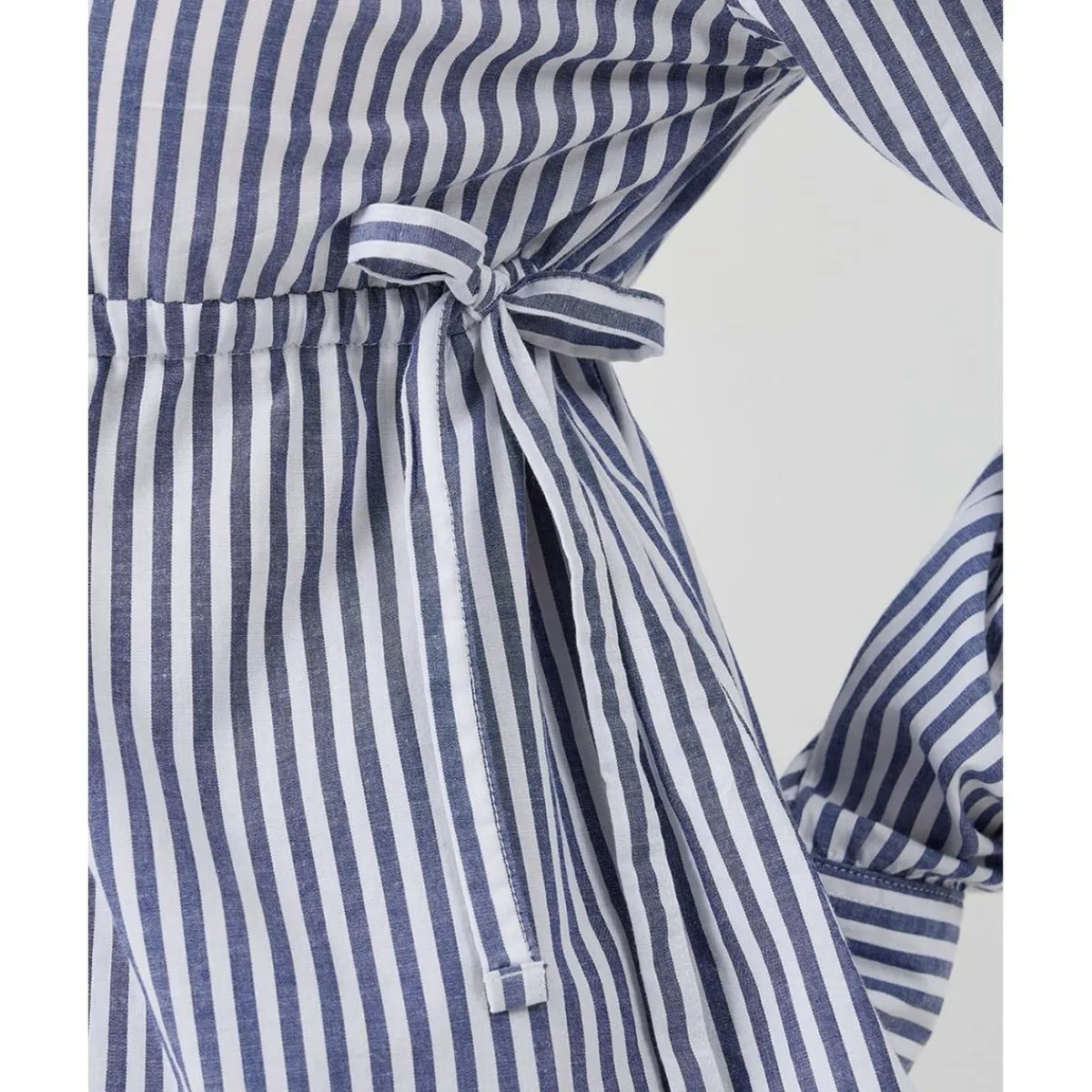 Camisa premamá de popelina a rayas azules y blancas*Prenatal Hot