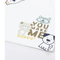 Camiseta blanca “You make me happy” para niño Niño·Bebé Niño 3-36 Meses|Bebé Niño 3-36 Meses·Camisas Y Camisetas
