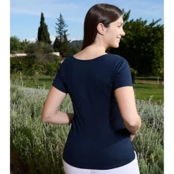 Hot Camiseta de lactancia en algodón Azul Moda·Camisetas|Premamá·Moda