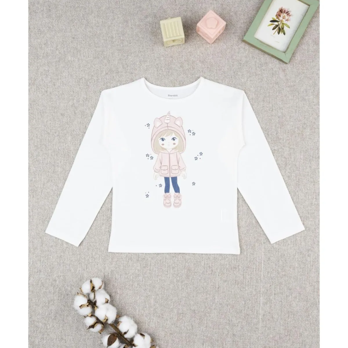 Best Camiseta de niña blanca con estampado de unicornio Niña·Niña 2-10 Años|Niña 2-10 Años·Camisas Y Camisetas