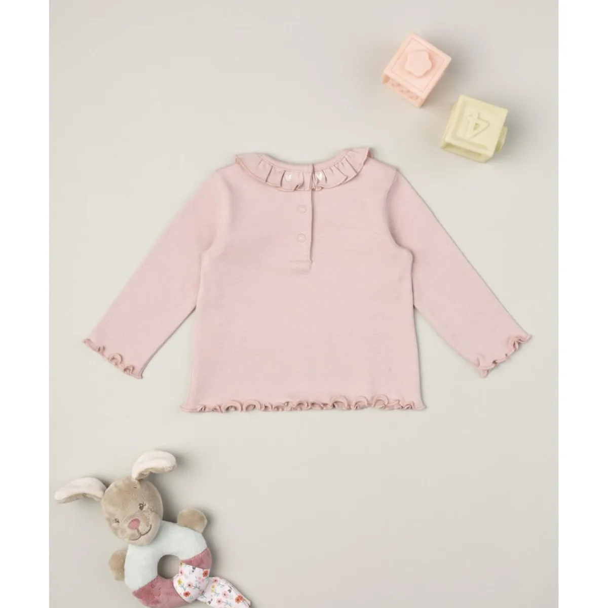 Online Camiseta niña rosa con volantes Recién Nacido·Ropa Y Accesorios|Ropa Y Accesorios·Camisetas
