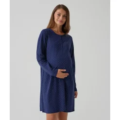 Online Camisón azul con estampado de lunares Premamá·Íntimo Y Noche|Íntimo Y Noche·Pijamas Y Camisones