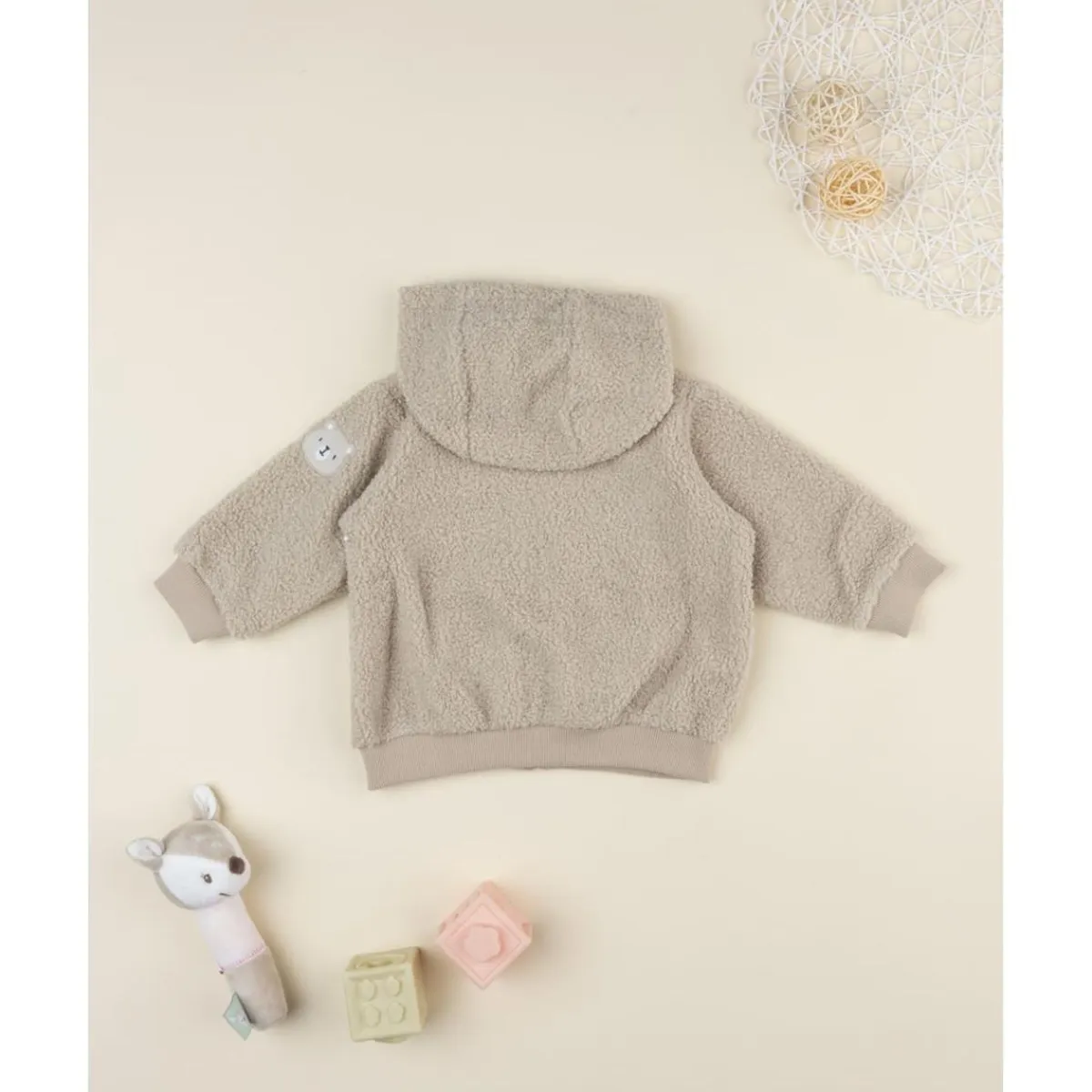 Discount Cardigan bebé beige con capucha efecto peluche Niño·Bebé Niño 3-36 Meses|Bebé Niño 3-36 Meses·Jerséis Y Cardigans