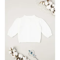 Hot Cardigan blanco de niña Recién Nacido·Primeras Salidas|Primeras Salidas·Cardigans