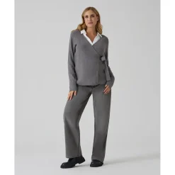 Cardigan cruzado gris premamá*Prenatal
