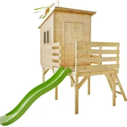 Best Casa infantil elevada de madera con tobogán Portland Casas
