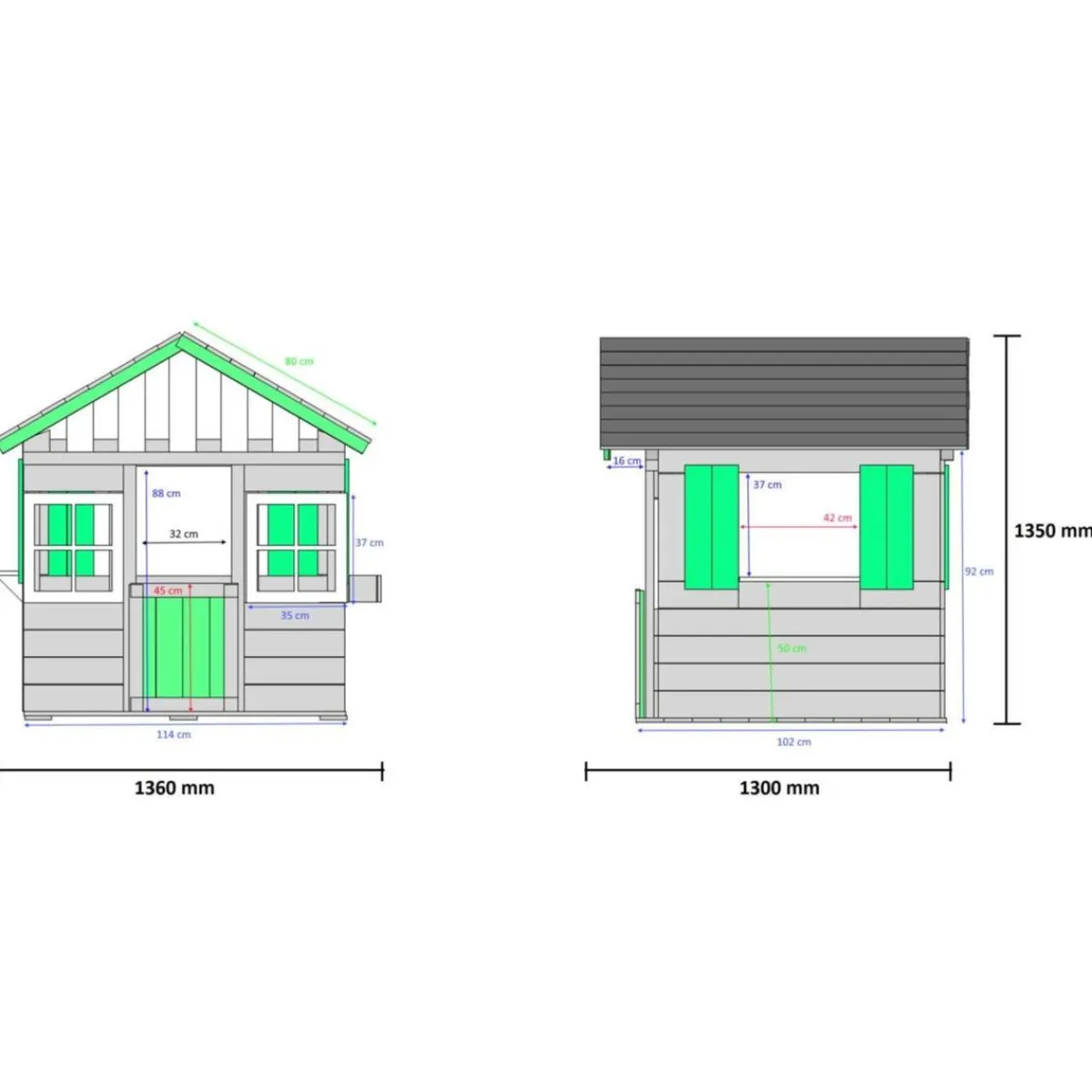 Casita de madera Lollipop Blanca*MASGAMES Best
