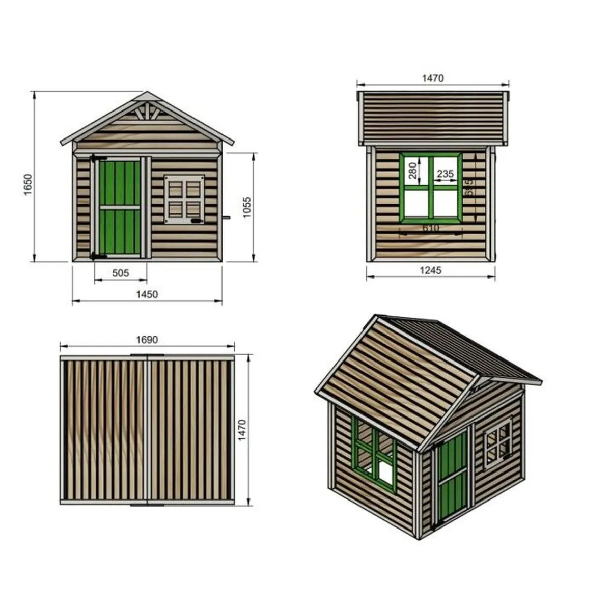 Casita elevada de madera Flam*MASGAMES New
