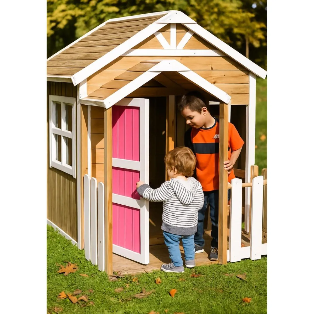 Casita infantil Olden de madera Rosa*MASGAMES Clearance