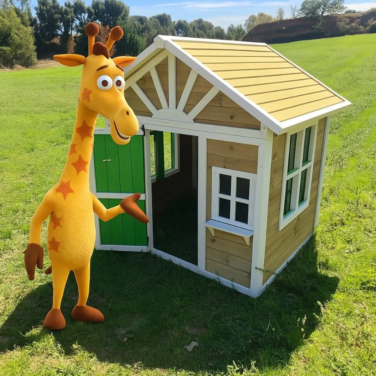 Casita infantil Visby de madera Verde*MASGAMES Outlet