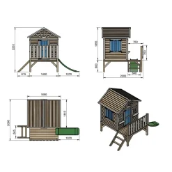 Casita Visby elevada 60 cm Azul*MASGAMES Outlet