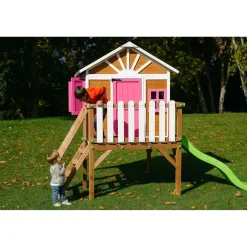 Casita Visby elevada 90 cm Rosa*MASGAMES New