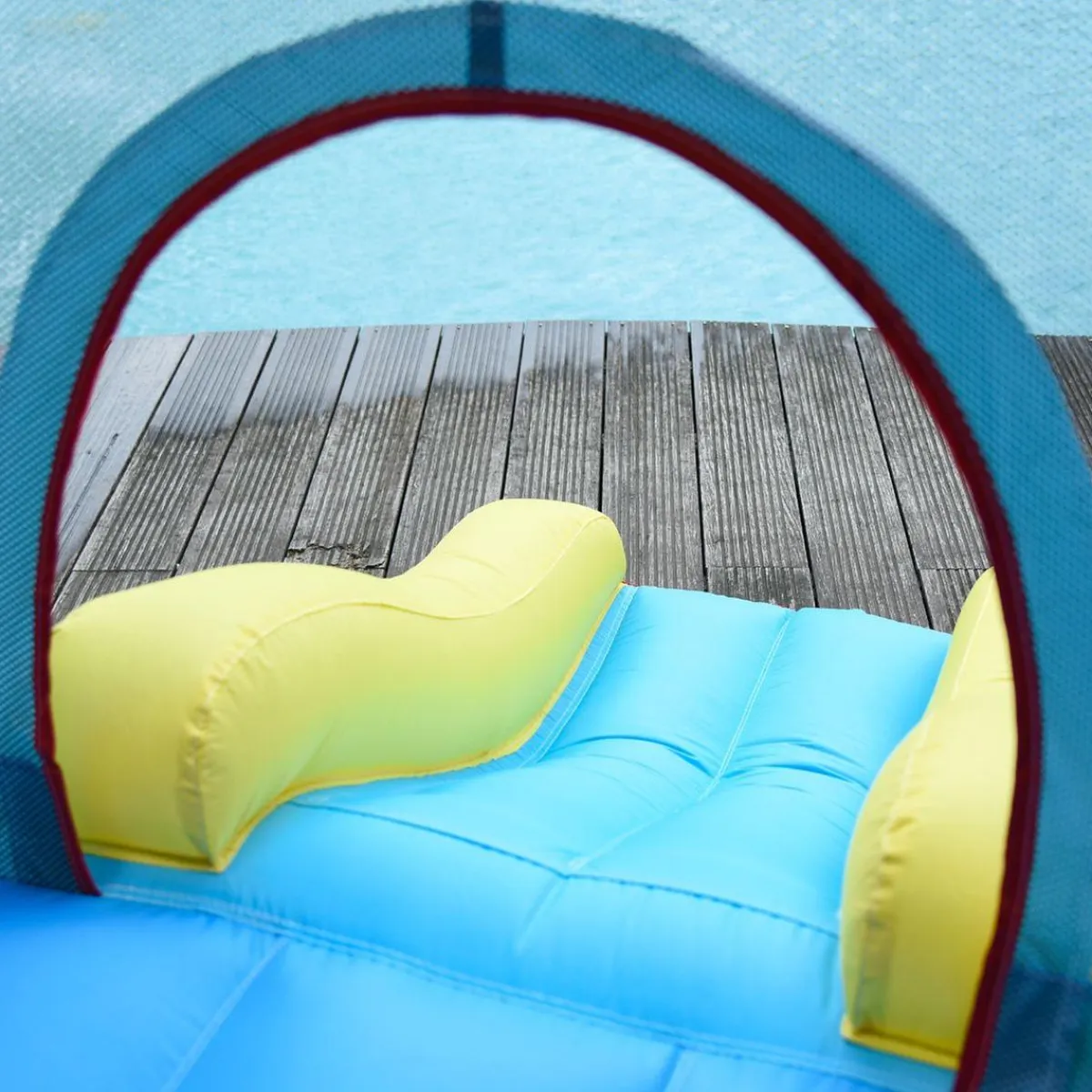 Castillo Hinchable Cohete con piscina, 2 toboganes, minimuro de escalada y cama de salto 330 cm*OUTSUNNY Discount