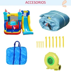 Castillo Hinchable con tobogán 265 cm*OUTSUNNY