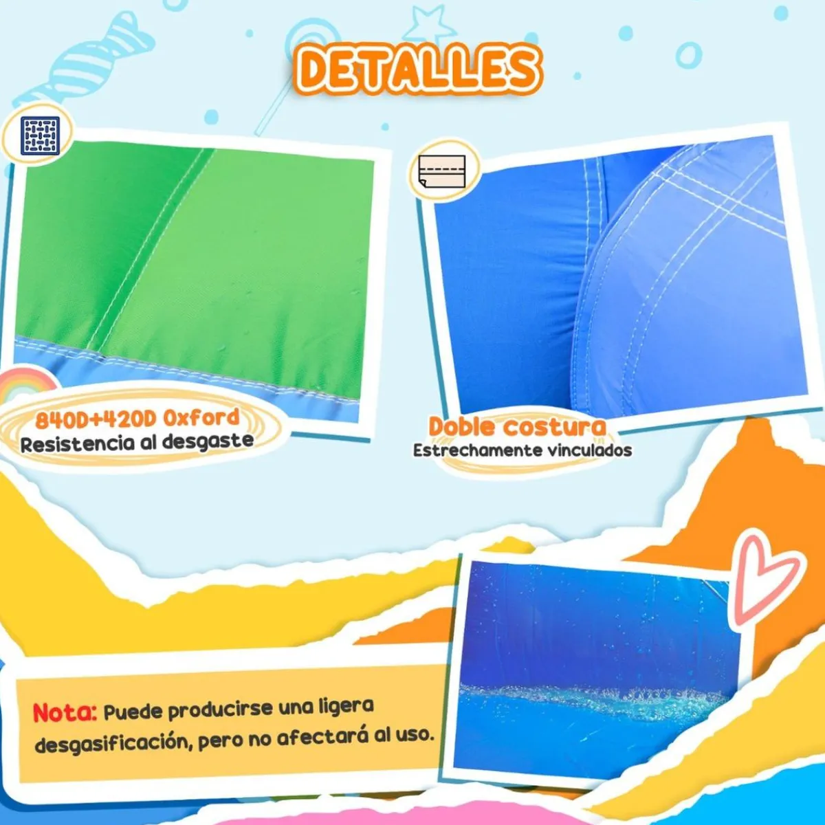 Castillo inflable 5 en 1 con tobogán y piscinas*AIYAPLAY Discount