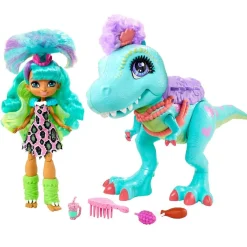 Hot Cave Club - Muñeca Rockelle y Tyrasaurus Muñecas