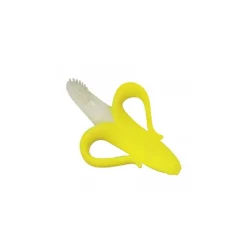 Cepillo de dientes infantil y mordedor amarillo Cuidado·Dentición